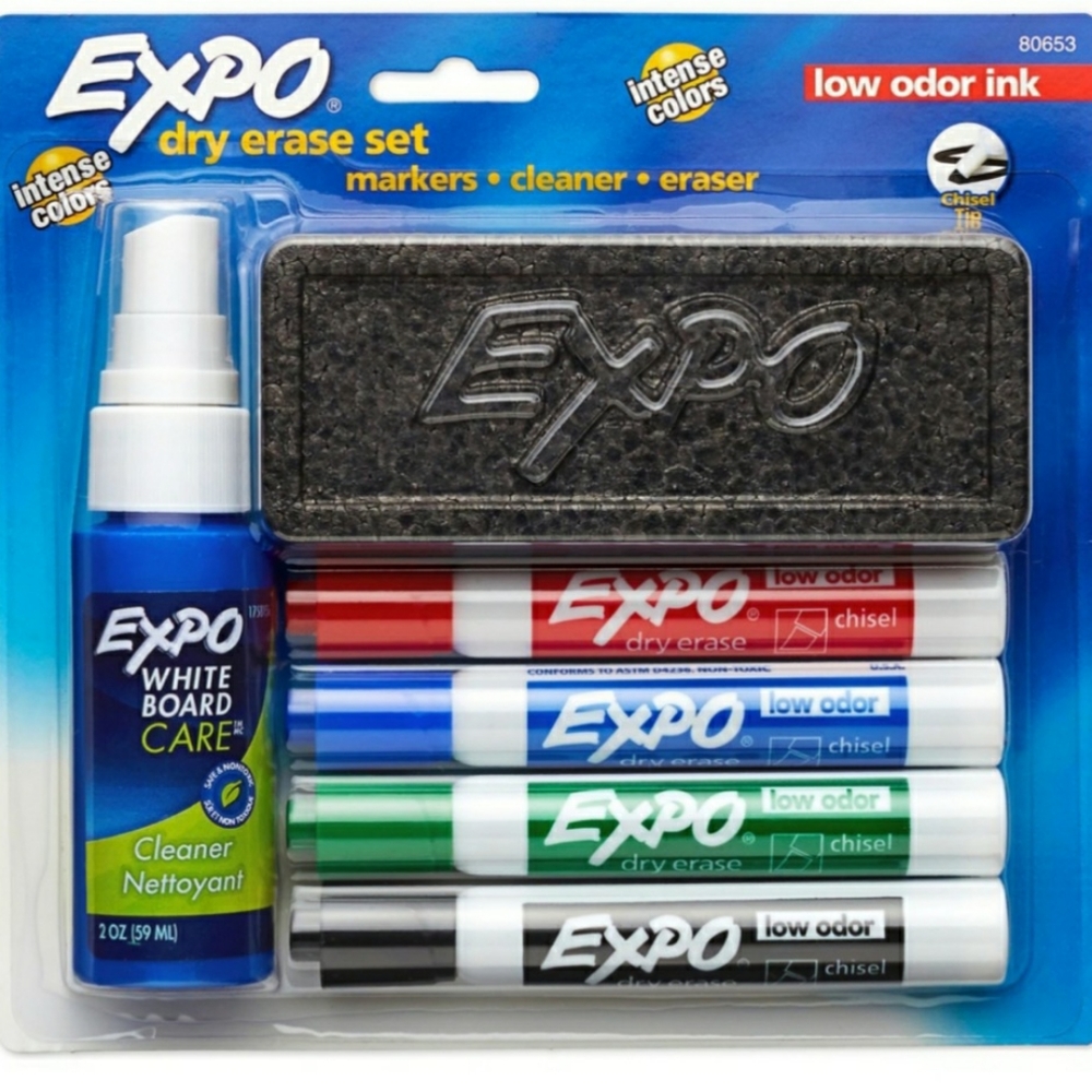 Expo 6 Pk Low Odor Dry Erase Marker Set
